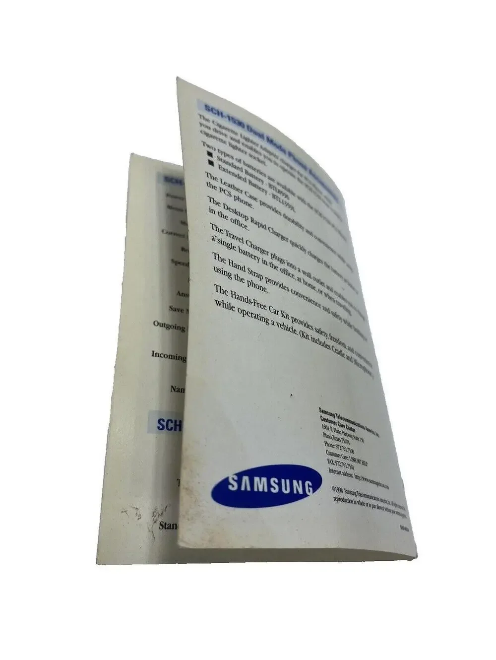 Vintage Samsung PCS Digital SCH-1530 – Collectible Ephemera Cell Phone Paper